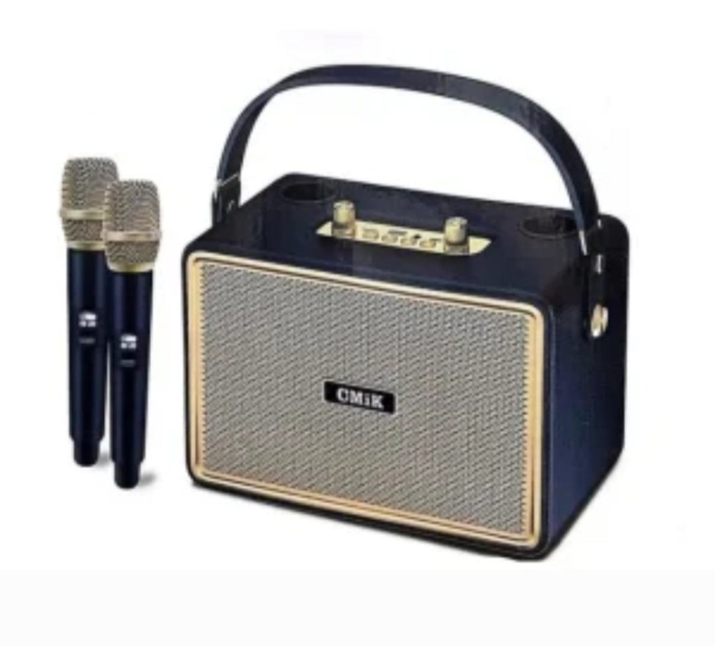Retro karaoke zvučnik sa 2 mikrofona - CMIK MK-4202