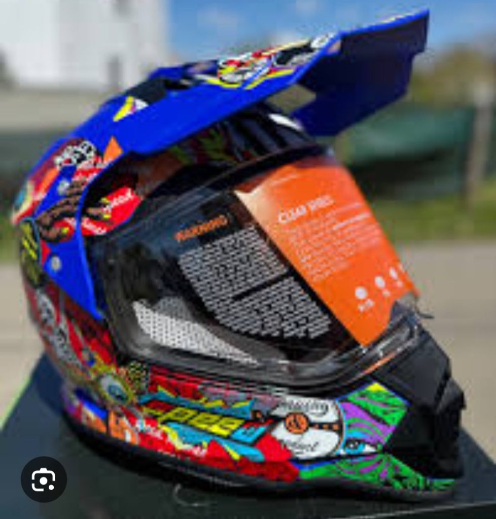 Kaciga za motor kros plava