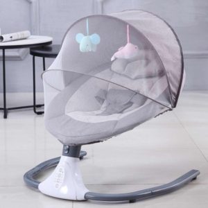 Elektricna ljuljaska njihalica za bebe siva S-Y608