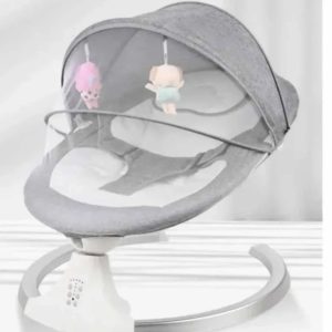 Njihalica za bebe ljuljaska elektricna siva BBA 668