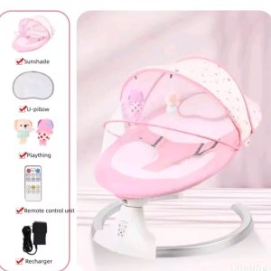 Njihalica za bebe ljuljaska elektricna pink BBA 668