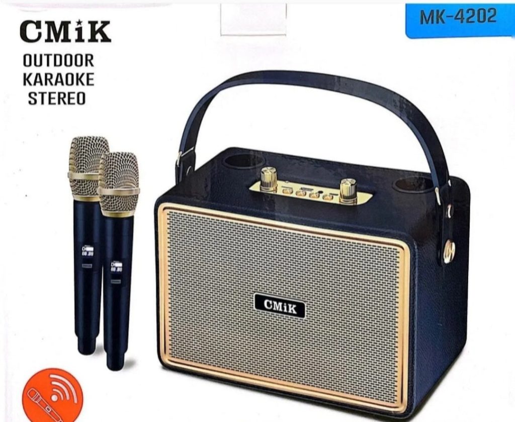 Retro karaoke zvučnik sa 2 mikrofona - CMIK MK-4202